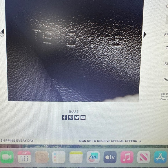 AUTHENTIC GIVENCHY ZIP LEATHER POUCH - Picture 5 of 7